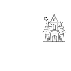 Fototapeta premium A large house with a steepled roof.