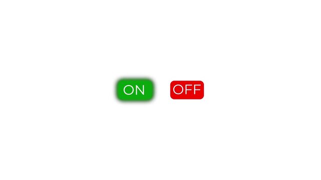 modern on off toggle switch animation with glowing highlight ui ux button loop 4k.