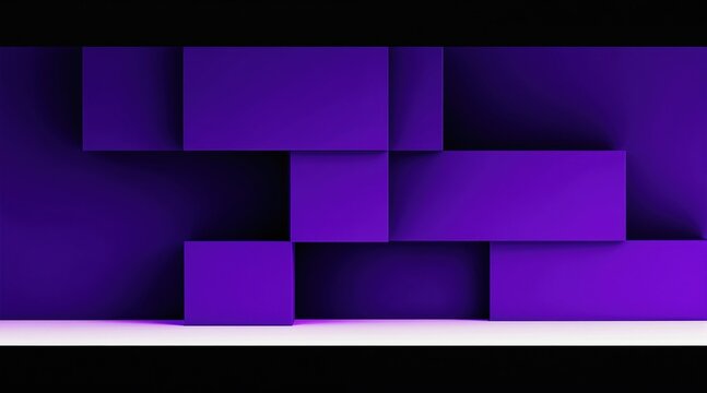 Abstract 3d cubes form geometric pattern with violet color. Modern clean background for graphic design. Minimal style blocks create shadow effect on surface.