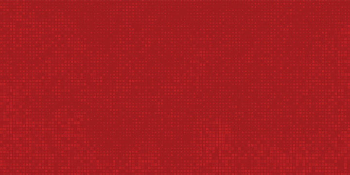 Abstract red tech finance background with pixel patterns and futuristic design elements. Business fintech background, ideal for web design, social media, marketing, presentations and creative