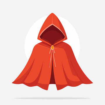 Red Hooded Cloak Illustration
