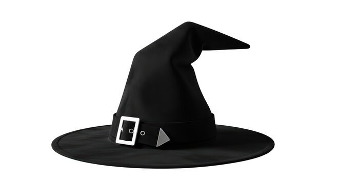 Black witch hat with buckle.