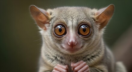 Fototapeta premium Close-up of a tarsier with big eyes.