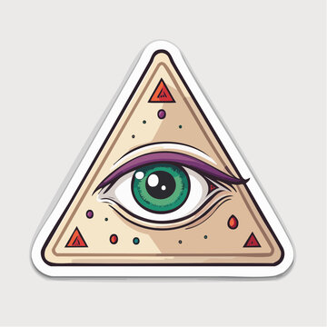 All-Seeing Eye in Triangle Symbol