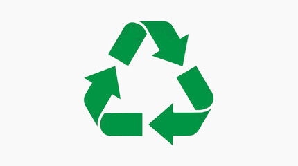 Obraz premium A vibrant green recycling symbol, a visual representation of environmental responsibility and resource management, promoting sustainability.