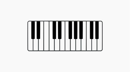Fototapeta premium A minimalistic top-down view of a piano keyboard. Capture the beauty of musical instruments, evoking feelings of music and rhythm.