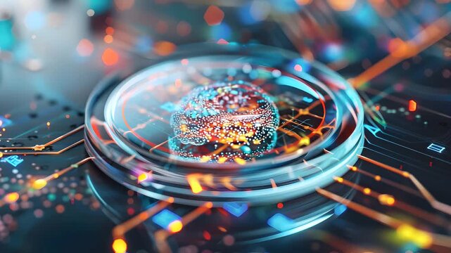 Artificial Intelligence Brain | AI Data Processing & Machine Learning Concept