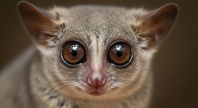 Close-up of Tarsiers Large Eyes.