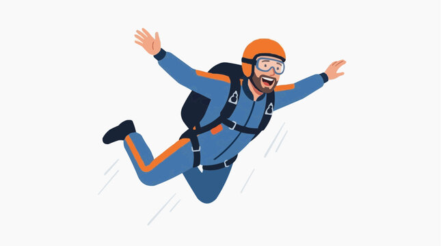 A skydiver plunges towards the earth, embodying the spirit of adventure and daring.