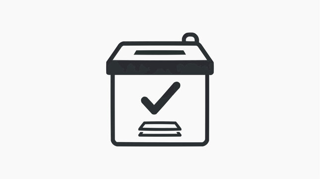 An election ballot box with a check mark, symbolizes the core of the democratic process, representing civic duty.