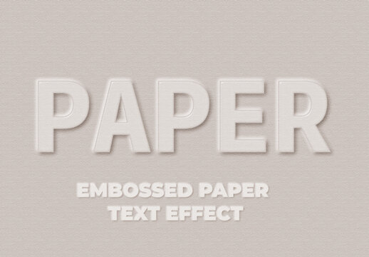 Embossed Paper Text Effect