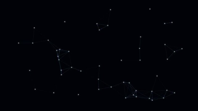 Neural Network Dynamic Data Flow Animation Background