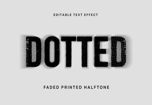 Faded Printed Halftone Text Effect