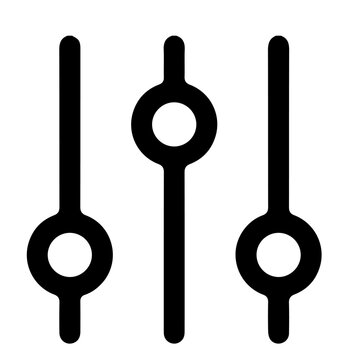 Modern control, adjustment, settings, configuration, and customization icon