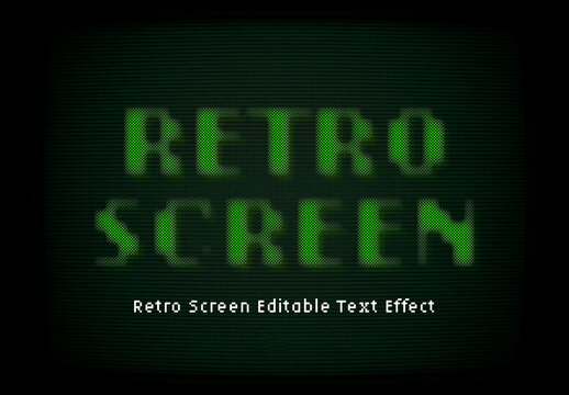 Retro Screen Text Effect