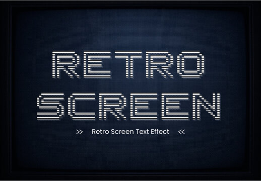 Retro Screen Text Effect