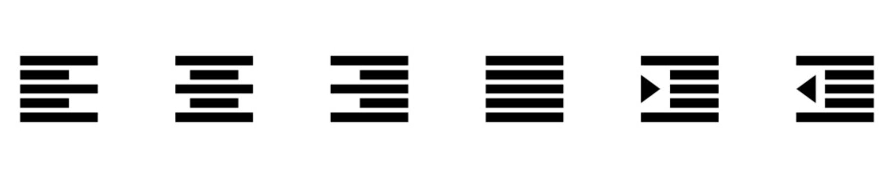 Alignment icon collection