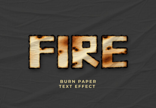 Burn Paper Text Effect