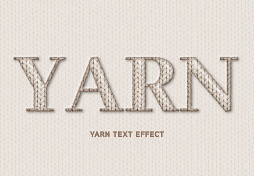 Yarn Text Effect