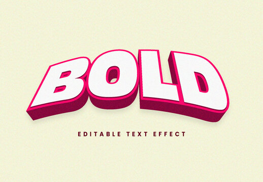 Bold 3D Shadow Text Effect