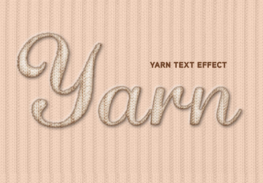 Yarn Script Text Effect