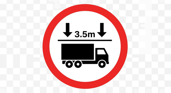 Truck Height Limit Road Sign.