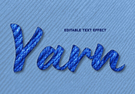 Yarn Script Text Effect