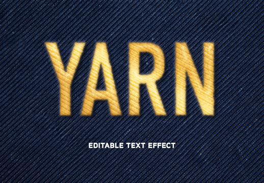 Yarn Text Effect