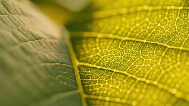 Light sweep leaf macro premium footage