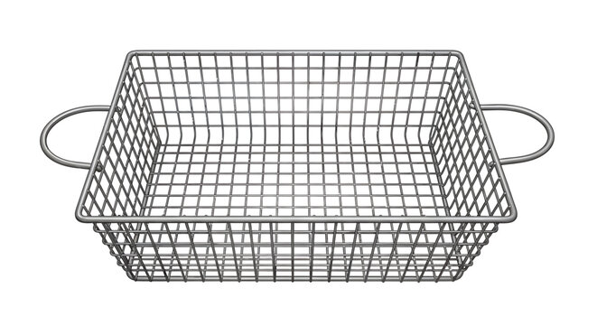 Wire mesh cooking frying basket.
