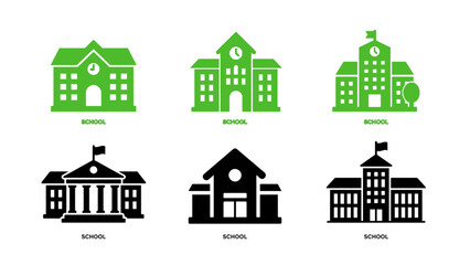 Fototapeta premium Eco-friendly house icons with sustainable and green living concepts.
