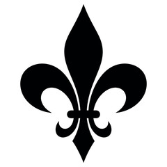 elegant fleur-de-lis symbol flat design vector illustration for heraldry and luxury branding © Mdbayjid