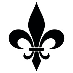 elegant fleur de lis symbol flat design vector illustration for heraldry and luxury branding © Mdbayjid