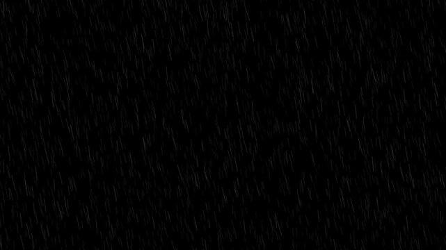heavy rain looping over black background. Isolated Rain Loop on Black and green screen. , High quality 4K Animation, 
