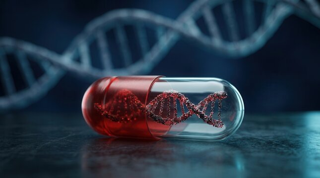 A medical capsule containing a DNA helix fragment for DNA immunotherapy and gene-based vaccine delivery.