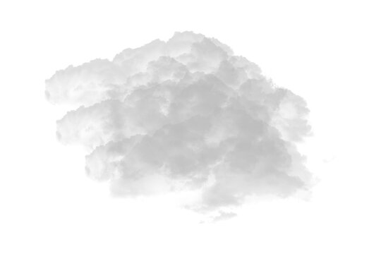 Soft white cumulus cloud for summer as isolated element