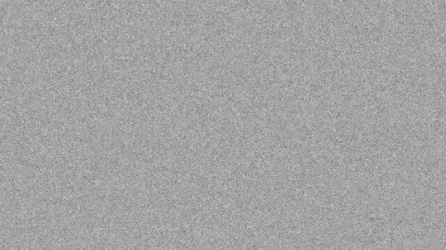 Abstract white noise background showing digital grain static visual interference on television screen.