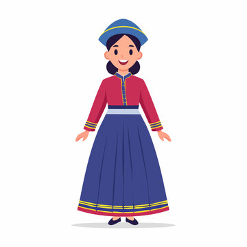 Woman in Traditional Mongolian Attire