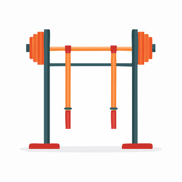 Outdoor Gym Equipment with Barbell and Parallel Bars