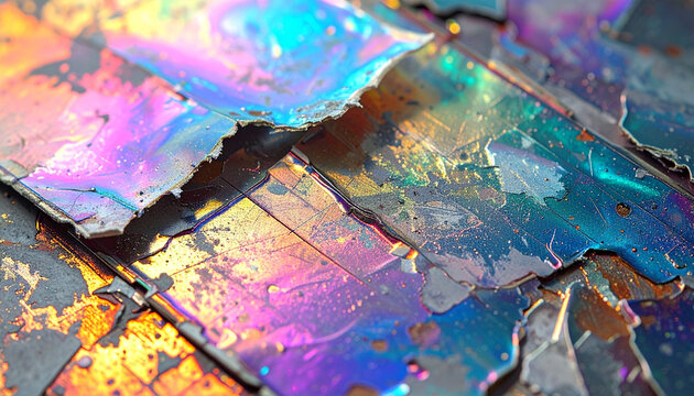 Abstract iridescent surface detail
