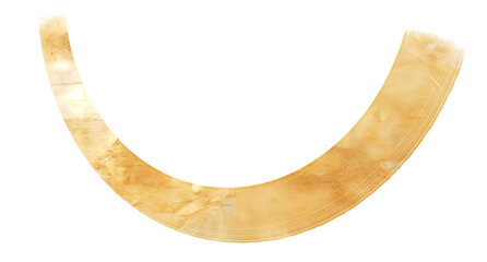 Obraz premium Golden Brush Stroke Arch with Realistic Metallic Texture Isolated