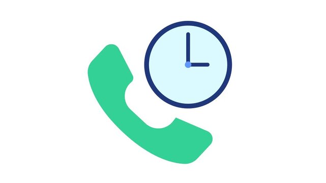 Call duration time limit animated icon