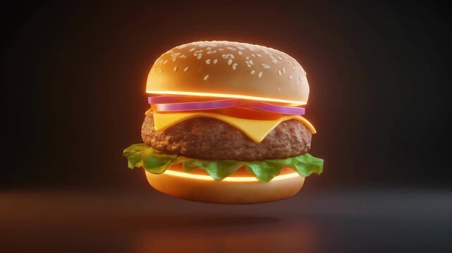 Delicious cheeseburger with lettuce and tomato.