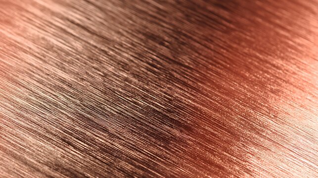 Abstract texture of polished brushed copper metal surface.