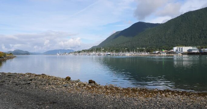 Sitka Channel, ANB Harbor in the summertime, Alaska, United States of America
