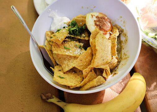 corn chips bowl