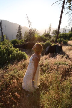 girl in forest