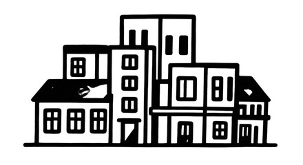 Naklejka premium vector illustration of a building