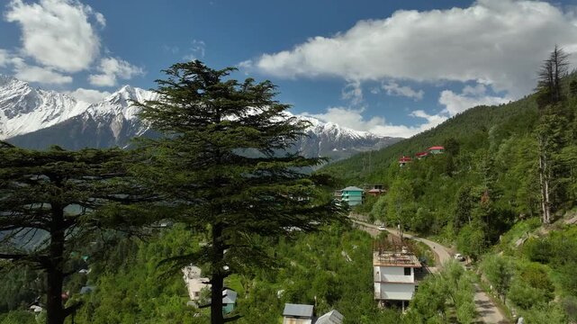 kalpa village kinnaur, aerial himalayas landscape, hillside homes india
kalpa village panoramic aerial, himachal mountain town, nature landscape india
aerial view kalpa village, lush green himalayas, 
