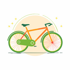 Fototapeta premium Flat Design Bicycle Illustration